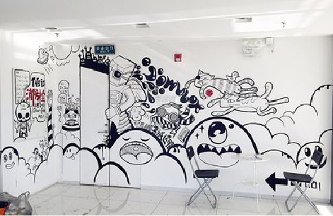 赫章手绘墙并非传统涂鸦。